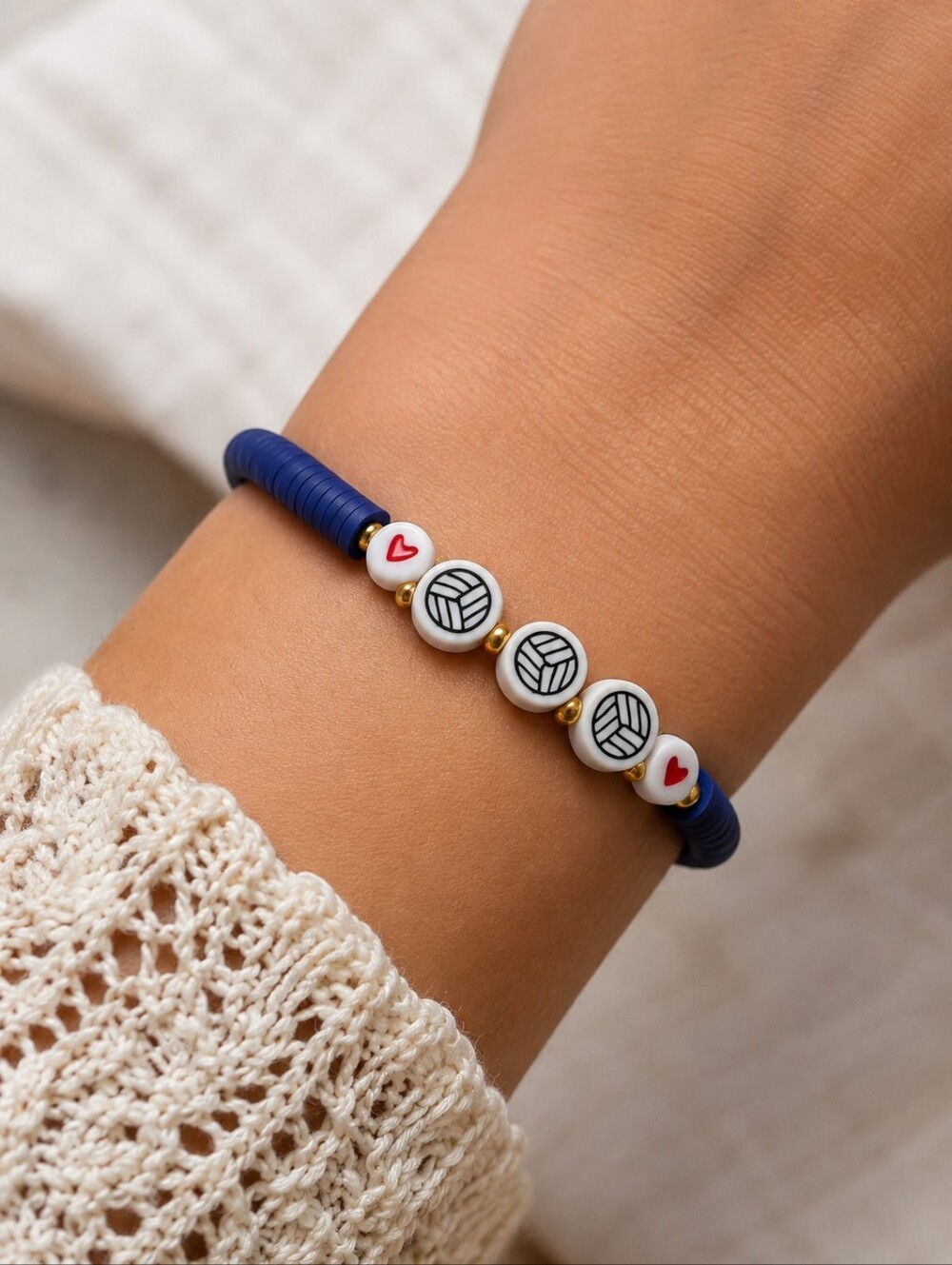 Volleyball Bracelet With Motivational Quote Card Sporty Fashion Jewelry Gifts